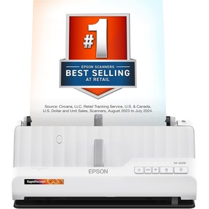 image:imageEpson RapidReceipt RR400W Wireless Compact Desktop Color 2Sided Document amp Tax Receipt Scanner with ScanSmart AI PRO Data Management Software amp 20Page Auto Doc Feeder