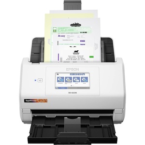 image:imageEpson RapidReceipt RR600W Wireless Desktop Color Duplex Receipt and Document Scanner with Receipt Management Software Touchscreen and Auto Document Feeder Full 1Year Limited Warranty Renewed