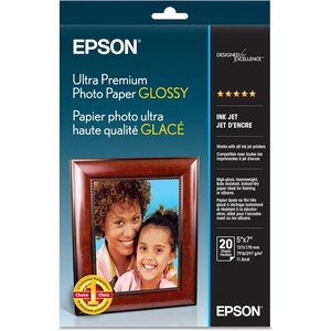 image:imageEpson Ultra Premium Photo Paper GLOSSY 5x7 Inches 20 Sheets S041945Pack of 1