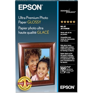 image:imageEpson Ultra Premium Photo Paper Glossy  S042174 4 x 6 100 sheetsSingle