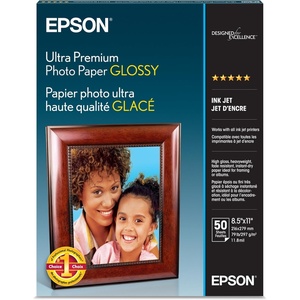 image:imageEpson Ultra Premium Photo Paper Glossy 85x11 Inches 50 Sheets S042175White85 x 11