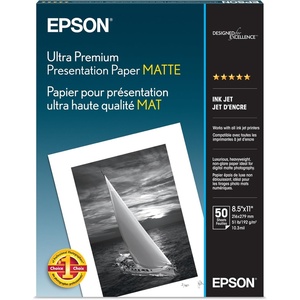 image:imageEpson Ultra Premium Presentation Paper MATTE 85x11 Inches 50 Sheets S041341White
