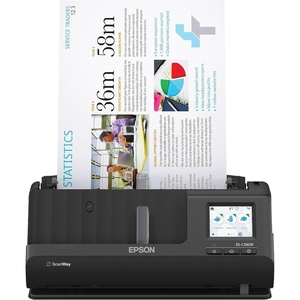 image:imageEpson Workforce ESC380W Wireless Compact Desktop Document Scanner with 2Sided Scanning and Auto Document Feeder ADF for PC and Mac