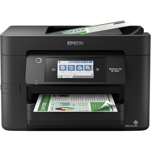 image:imageEpson Workforce Pro WF4830 Wireless AllinOne Printer Auto 2Sided Print Copy ScanFax 50Page ADF 500sheet Paper Capacity and 43 Color Touchscreen Works with Alexa  BlackWF4820