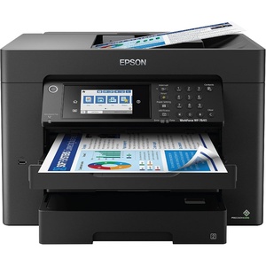 image:imageEpson Workforce Pro WF7840 Wireless AllinOne WideFormat Printer with Auto 2Sided Print up to 13 x 19 Copy Scan and Fax 50Page ADF 500sheet Paper Capacity 43 ScreenWF7840 Renewed