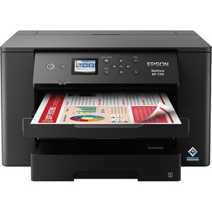image:imageEpson Workforce Pro WF7840 Wireless AllinOne WideFormat Printer with Auto 2Sided Print up to 13 x 19 Copy Scan and Fax 50Page ADF 500sheet Paper Capacity 43 ScreenWF7310