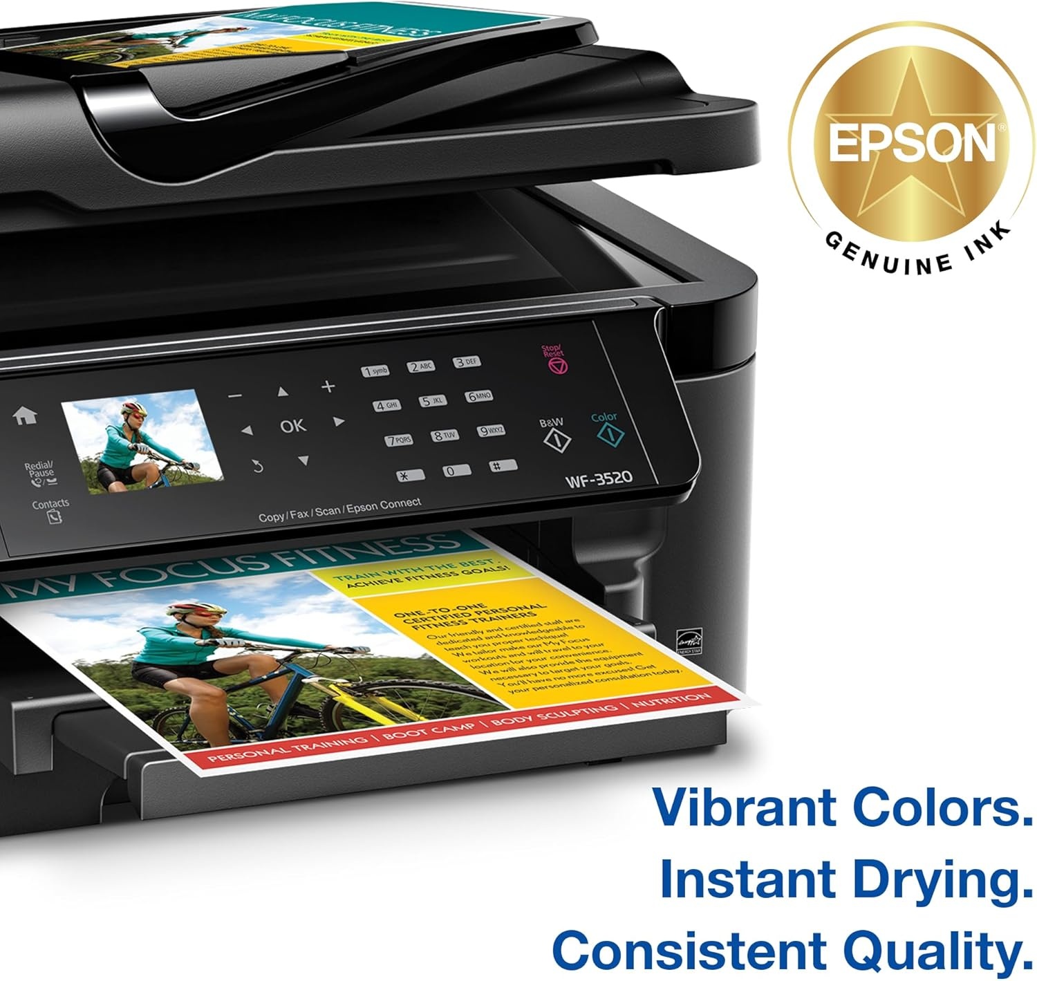 image:imageEpson 126 DURABrite Ultra Ink Yellow Cartridge for WF3520 3530 3540 520 545 630 633 635 645 7010 7510 7520 840 845 and Other Select ModelsBlack