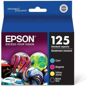 image:imageEPSON 125 DURABrite Ultra Ink Black amp Color Cartridge Combo Pack For Stylus NX125 127 130 230 420 530 625 WorkForce WF320 323 325 520