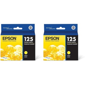image:imageEPSON 125 DURABrite Ultra Ink Standard Capacity Yellow Cartridge T125420 Works with Stylus NX125 127 130 230 420 530 625 WorkForce WF320 323 325 5201 Count Pack of 2