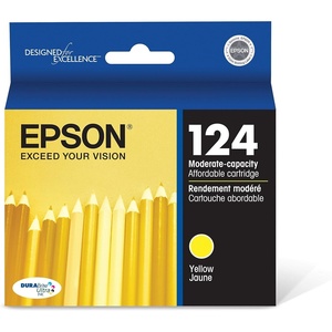 image:imageEpson 124 DURABrite Ultra Ink Standard Capacity Color Combo Pack T124520S Works with Stylus NX125 127 130 230 330 420 430 Workforce WF320 323 325 435Yellow