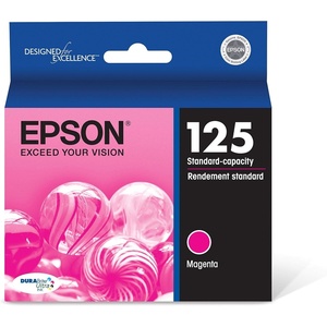 image:imageEpson 125 DURABrite Ultra Ink Standard Capacity Magenta Cartridge T125320S Works with Stylus NX125 127 130 230 420 530 625 Workforce WF320 323 325 520