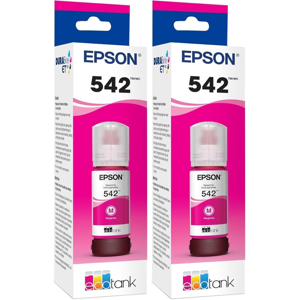 image:imageEpson 542 EcoTank Pro Ink Ultrahigh Capacity Bottle Magenta T542320S Works with ET5150 5170 5180 5800 5850 5880 16600 1665042944 Fl Oz Pack of 2