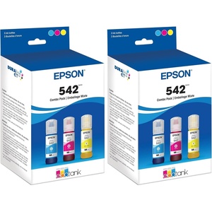 image:imageEPSON 542 EcoTank Pro Ink Ultrahigh Capacity Bottle Color Combo Pack T542520S Works with ET5150 51705180 5800 5850 5880 16600 16650Ultrahigh Capacity Pack of 2