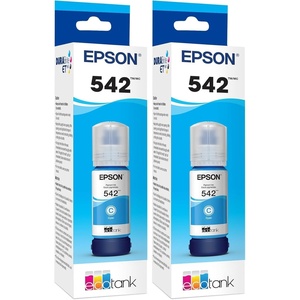 image:imageEPSON 542 EcoTank Pro Ink Ultrahigh Capacity Bottle Cyan T542220S Works with ET5150 5170 5180 5800 5850 5880 16600 16650236 Fl Oz Pack of 2