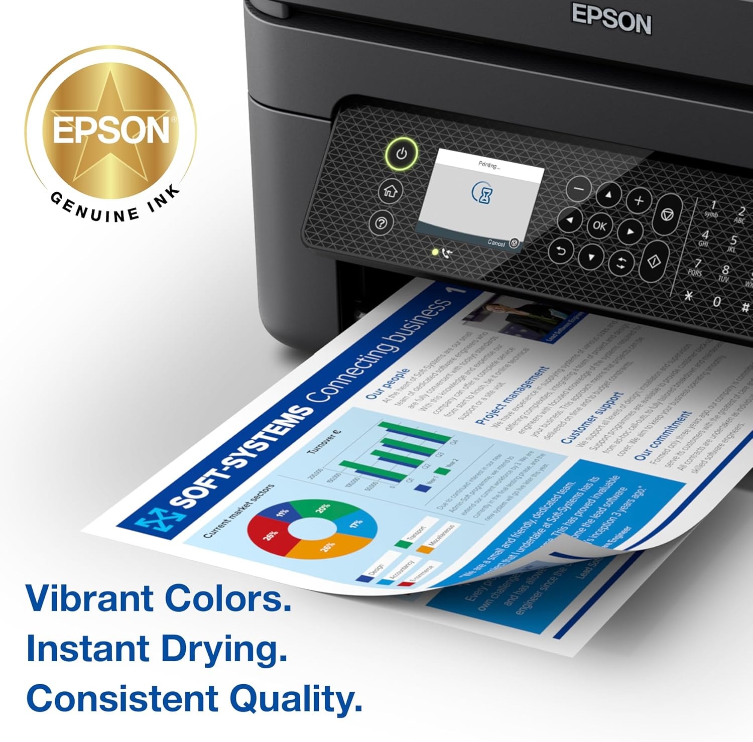 image:imageEPSON 232 Claria Ink High Capacity Black amp Standard Color Cartridge Combo Pack T232XLBCS Works with WorkForce WF2930 2950 and Expression XP4200 4205Standard Capacity