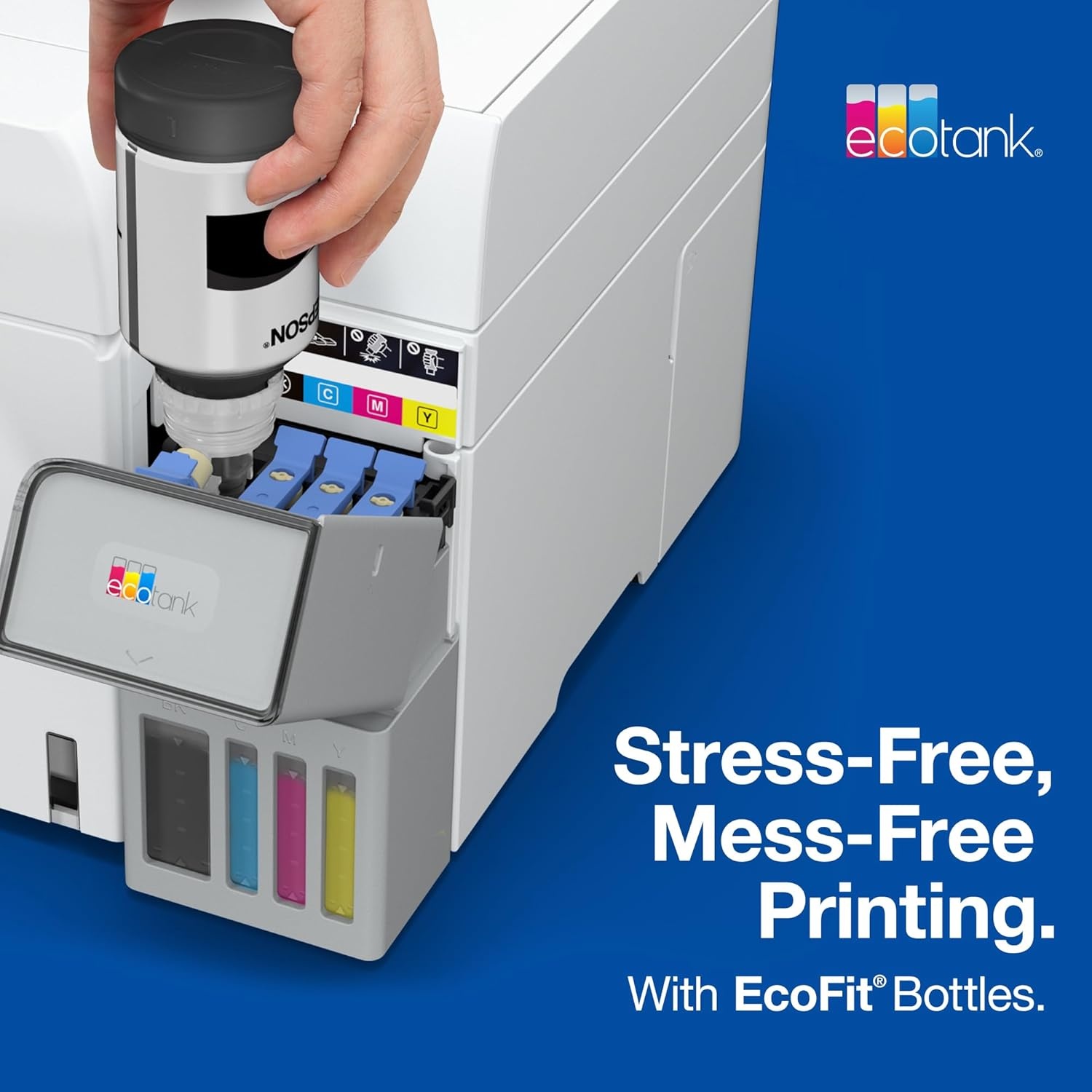 image:imageEPSON 502 EcoTank Ink Ultrahigh Capacity Bottle Cyan Works with ET2750 2760 2850 3750 3760 3850 4850 and other select modelsCyan