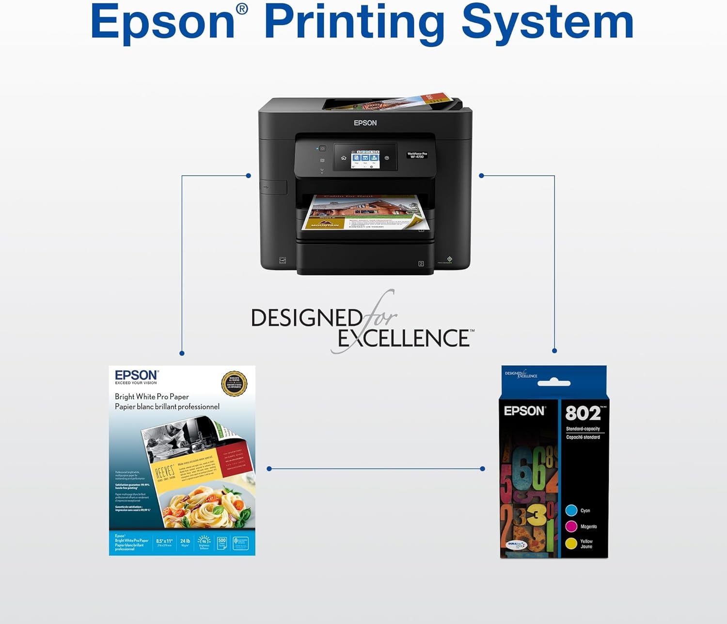 image:imageEPSON 802 DURABrite Ultra Ink Standard Capacity Magenta Cartridge T802320S Works with WorkForce Pro WF4720 4730 4734 4740Standard Capacity