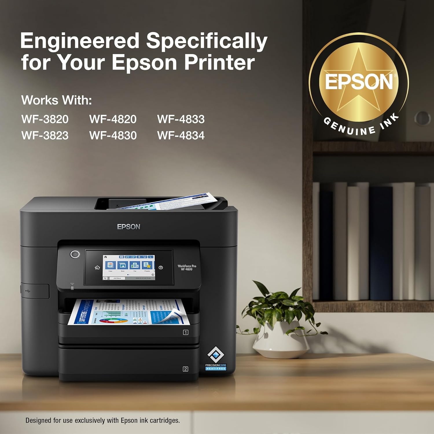 image:imageEPSON 822 DURABrite Ultra Ink High Capacity Black amp Standard Color Cartridge Combo Pack T822XLBCS Works with WorkForce Pro WF38203823 4820 4830 4833 4834Ink