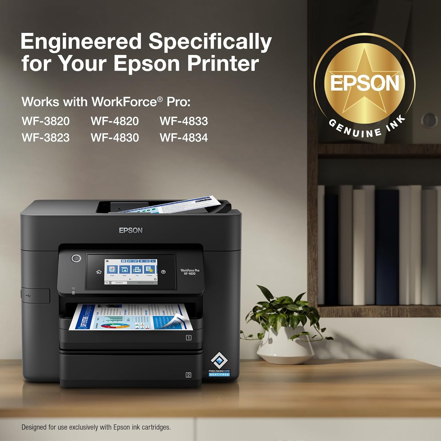 image:imageEPSON 822 DURABrite Ultra Ink High Capacity Cyan Cartridge T822XL220S Works with WorkForce Pro WF38203823 4820 4830 4833 4834High Capacity Pack of 2