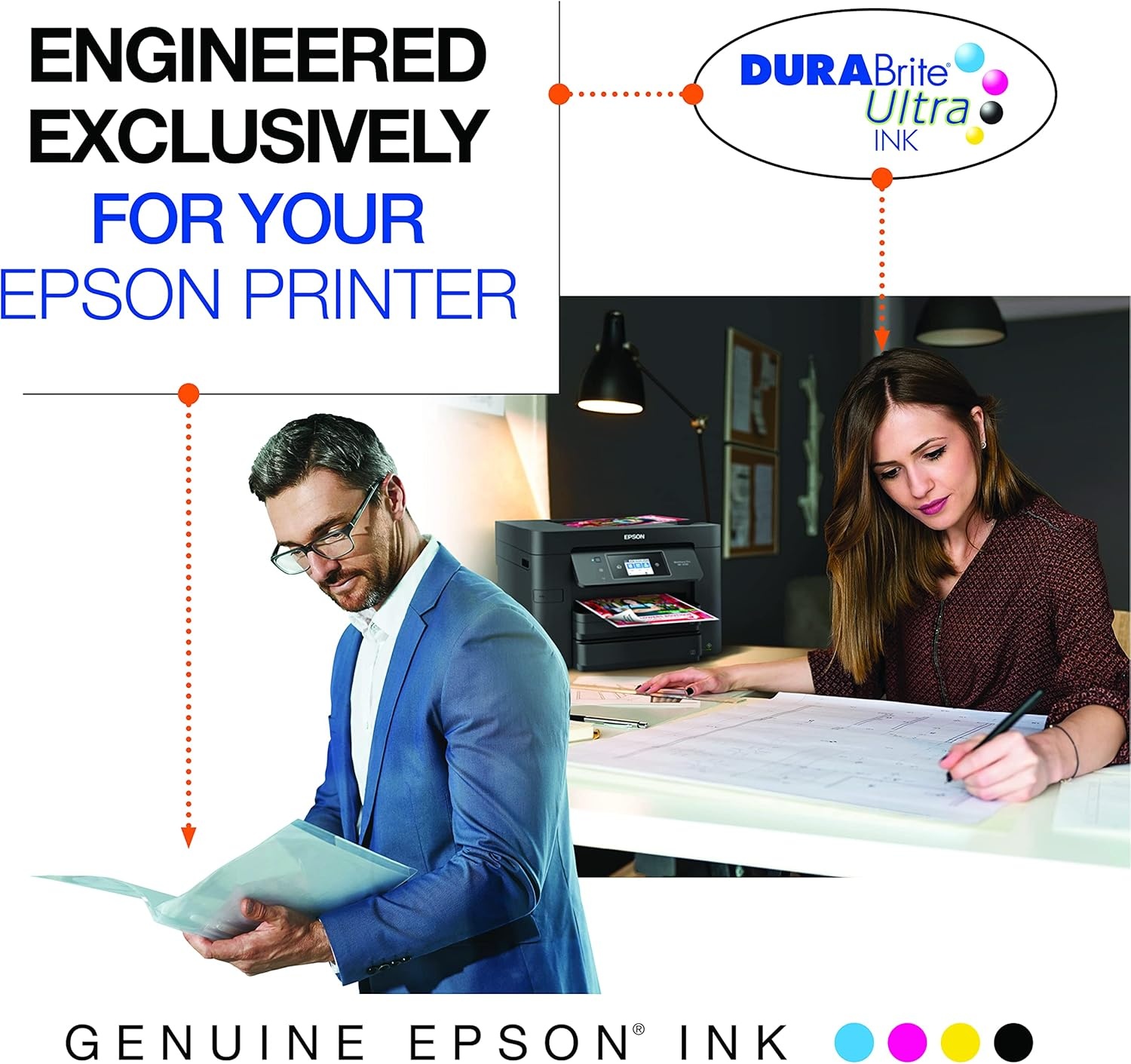 image:imageEPSON 822 DURABrite Ultra Ink Standard Capacity Black Cartridge T822120S Works with WorkForce Pro WF38203823 4820 4830 4833 48341 Count Pack of 2