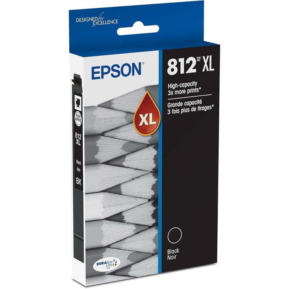 image:imageEpson 812XL DuraBrite Black HighYield Ink Cartridge T812XL120S