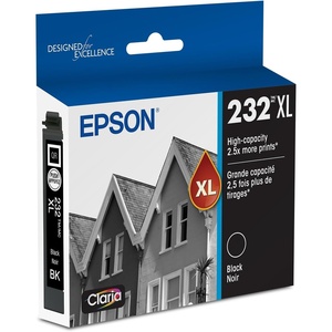 image:imageEPSON 232 Claria Ink High Capacity Black Cartridge T232XL120S Works with WorkForce WF2930 2950 and Expression XP4200 4205