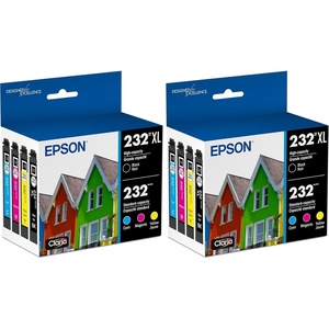 image:imageEPSON 232 Claria Ink High Capacity Black amp Standard Color Cartridge Combo Pack T232XLBCS Works with WorkForce WF2930 2950 and Expression XP4200 4205One Size Pack of 2