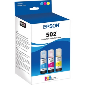 image:imageEPSON 502 EcoTank Ink Ultrahigh Capacity Bottle Color Combo Pack Works with ET2750 2760 2850 3750 3760 3850 4850 and other select modelsColor combo pack