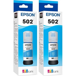 image:imageEPSON 502 EcoTank Ink Ultrahigh Capacity Bottle Cyan Works with ET2750 2760 2850 3750 3760 3850 4850 and other select modelsCyan