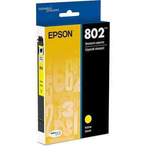 image:imageEPSON 802 DURABrite Ultra Ink Standard Capacity Yellow Cartridge T802420S Works with WorkForce Pro WF4720 4730 4734 4740
