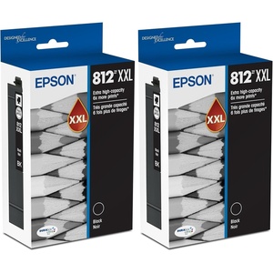 image:imageEPSON 812 DURABrite Ultra Ink Extrahigh Capacity Black Cartridge T812XXL120S Works with WorkForce Pro WF7310 7820 7840 ECC7000Extra High Capacity Pack of 2