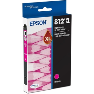 image:imageEPSON 812 DURABrite Ultra Ink High Capacity Magenta Cartridge T812XL320S Works with WorkForce Pro WF7310 7820 7840 ECC7000Ink