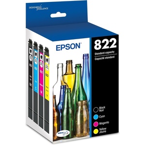 image:imageEPSON 822 DURABrite Ultra Ink Standard Capacity Black amp Color Cartridge Combo Pack T822120BCS Works with WorkForce Pro WF38203823 4820 4830 4833 4834Ink