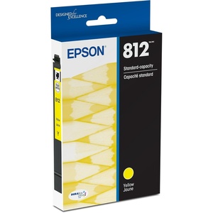 image:imageEpson 812 DURABrite Ultra Ink Standard Capacity Yellow Cartridge T812420S Works with Workforce Pro WF7310 7820 7840 ECC70001 Count Pack of 1
