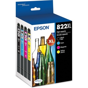 image:imageEpson 822 DURABrite Ultra Ink High Capacity Black amp Color Cartridge Combo Pack T822XLXCS Works with Workforce Pro WF38203823 4820 4830 4833 4834Ink Cartridge