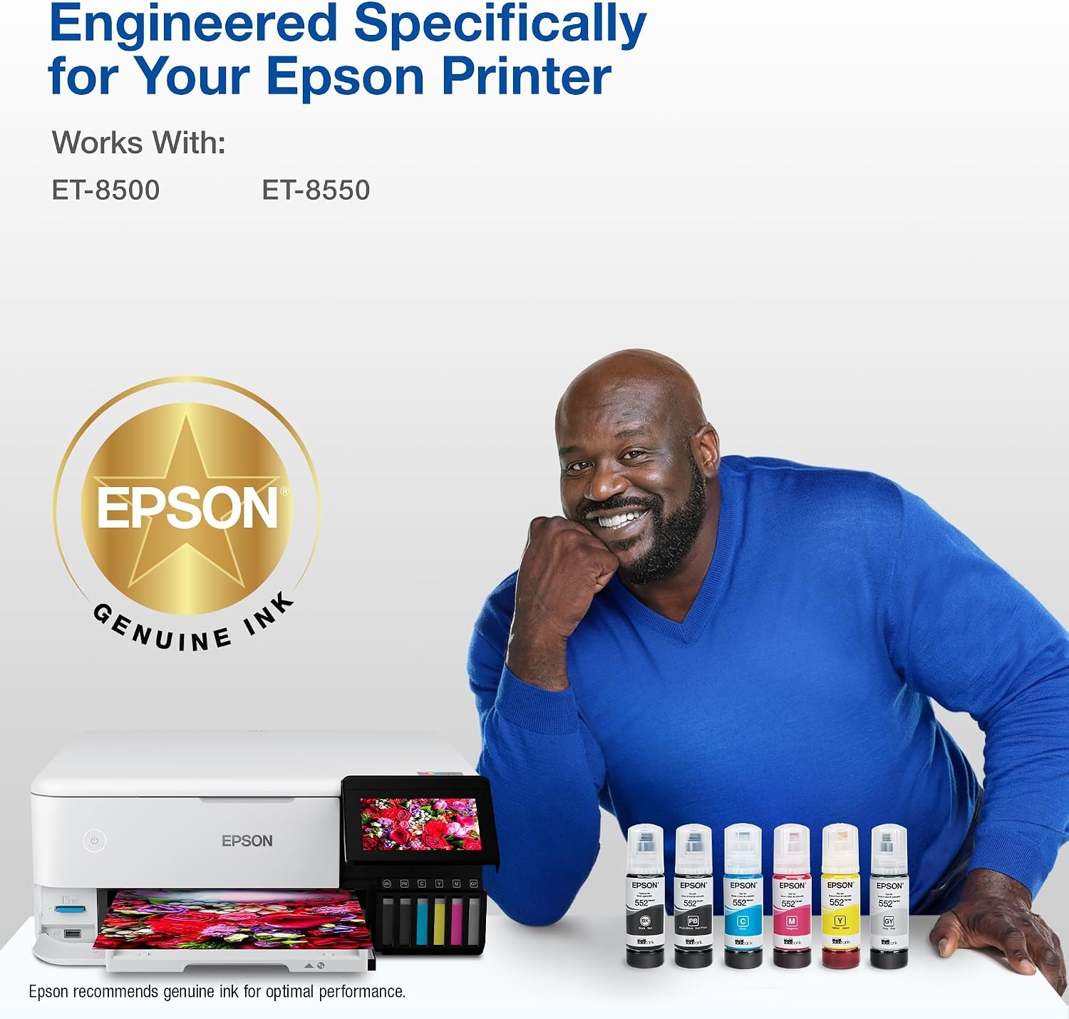 image:imageEpson 552 EcoTank Ink Ultrahigh Capacity Bottle Magenta T552320S Works with ET8500 85501 Count Pack of 1
