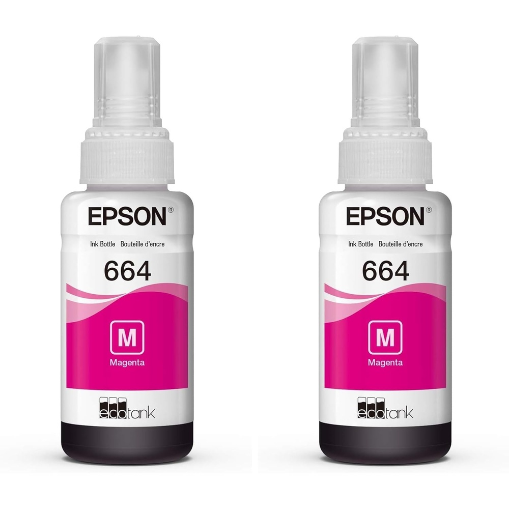 image:imageEPSON 664 EcoTank Ink Ultrahigh Capacity Bottle Black T664120S Works with ET2500 2550 4500 4550 2600 2650 3600 16500Magenta