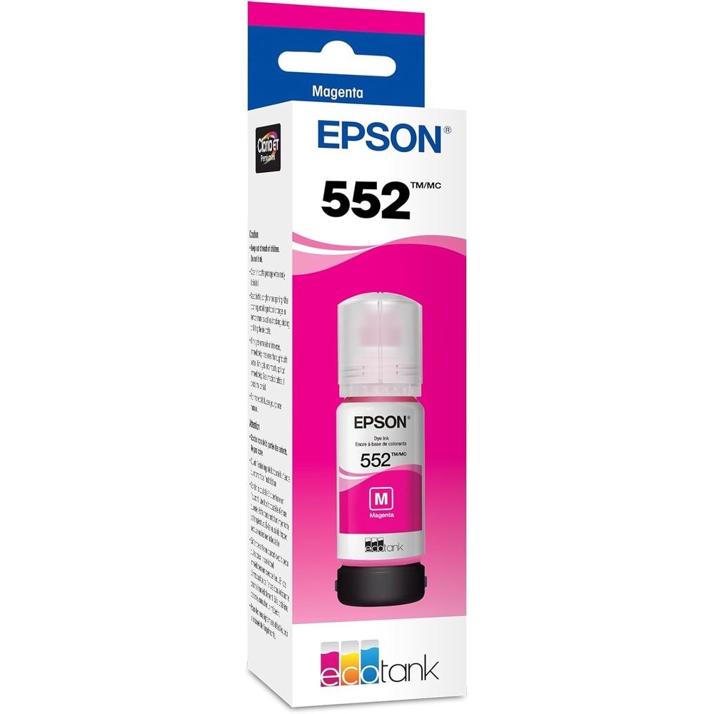 image:imageEpson 552 EcoTank Ink Ultrahigh Capacity Bottle Magenta T552320S Works with ET8500 85501 Count Pack of 1