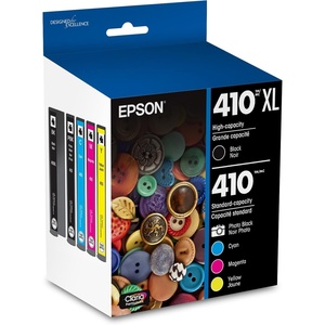 image:imageEPSON 410 Claria Premium Ink High Capacity Black amp Standard Color Cartridge Combo Pack T410XLBCS Works with Expression XP530 630 640 7100 8305 Pack