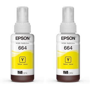 image:imageEPSON 664 EcoTank Ink Ultrahigh Capacity Bottle Black T664120S Works with ET2500 2550 4500 4550 2600 2650 3600 16500Yellow