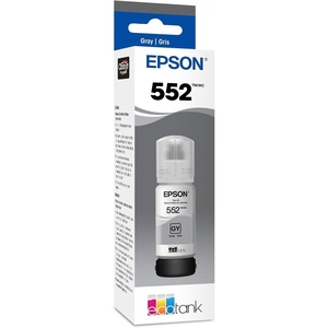 image:imageEpson 552 EcoTank Ink Ultrahigh Capacity Bottle Gray T552520S Works with ET8500 85501 Count Pack of 1