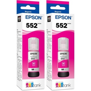 image:imageEpson 552 EcoTank Ink Ultrahigh Capacity Bottle Magenta T552320S Works with ET8500 85501 Count Pack of 2
