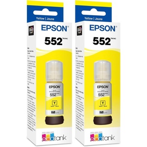 image:imageEpson 552 EcoTank Ink Ultrahigh Capacity Bottle Yellow T552420S Works with ET8500 85501 Count Pack of 2