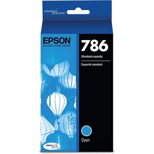 image:imageEPSON 786 DURABrite Ultra Ink Standard Capacity Cyan Cartridge T786220 Works with WorkForce WF5110 5190 5620 56901 Pack