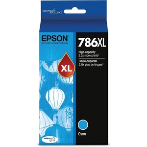 image:imageEPSON T786 DURABrite Ultra Ink High Capacity Black amp Standard Color Cartridge Combo Pack T786XLBCS for Select Workforce PrintersCyan