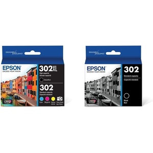 image:imageEpson T302XLBCS Claria Premium Ink Cartridge MultiPack  HighCapacity Black and Standard amp T302 Claria StandardCapacity Ink Cartridge MultiPack  Photo Black and ColorHighcapacity Black and Standardcapacity Photo Black and Color