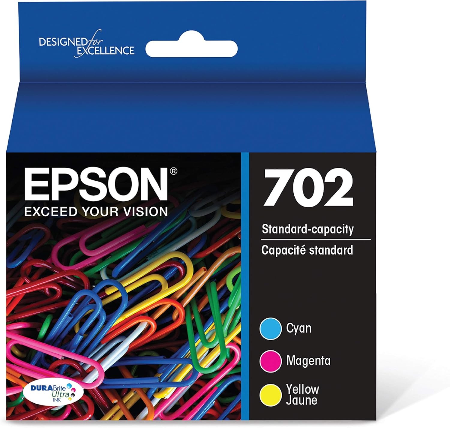 image:imageEpson T702XL120S DURABrite Ultra Black High Capacity Cartridge Ink amp T702520S DURABrite Ultra Color Combo Pack Standard Capacity Cartridge Ink