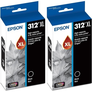 image:imageEPSON 312 Claria Photo HD Ink High Capacity Black Cartridge T312XL120S Works with Expression XP8500 8600 8700 150001 Count Pack of 2