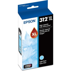 image:imageEPSON 312 Claria Photo HD Ink High Capacity Light Cyan Cartridge T312XL520S Works with Expression XP8500 8600 8700 150001 Count Pack of 1